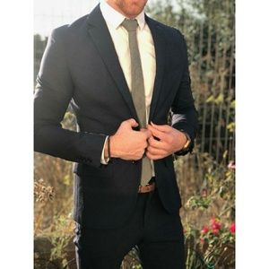 Mens Blue Slim Fit Suit